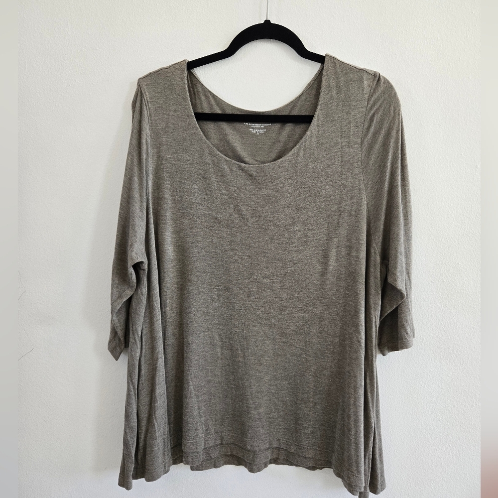 PureJill Supesoft 3/4 Sleeve Eliptical Tee Women's Size 2X